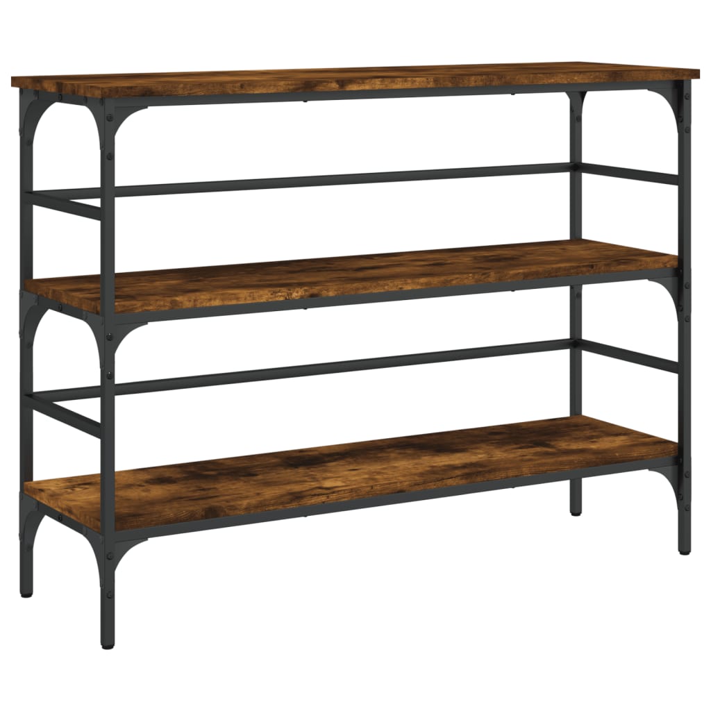 Console Table Smoked Oak Engineered wood, metal 39.4x12.6x29.5in