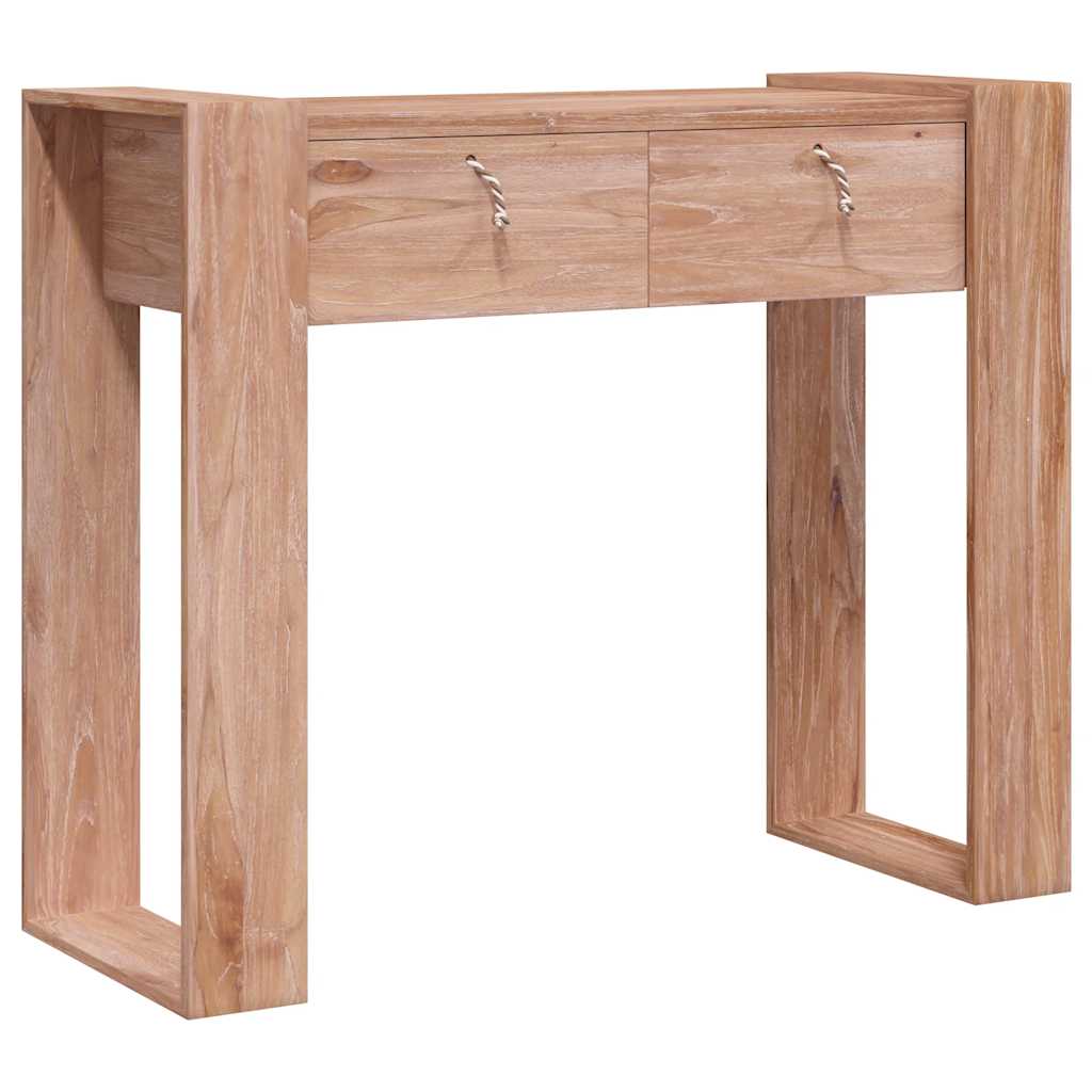 Console Table Teak Solid Teak Wood 35.4 in Console Table