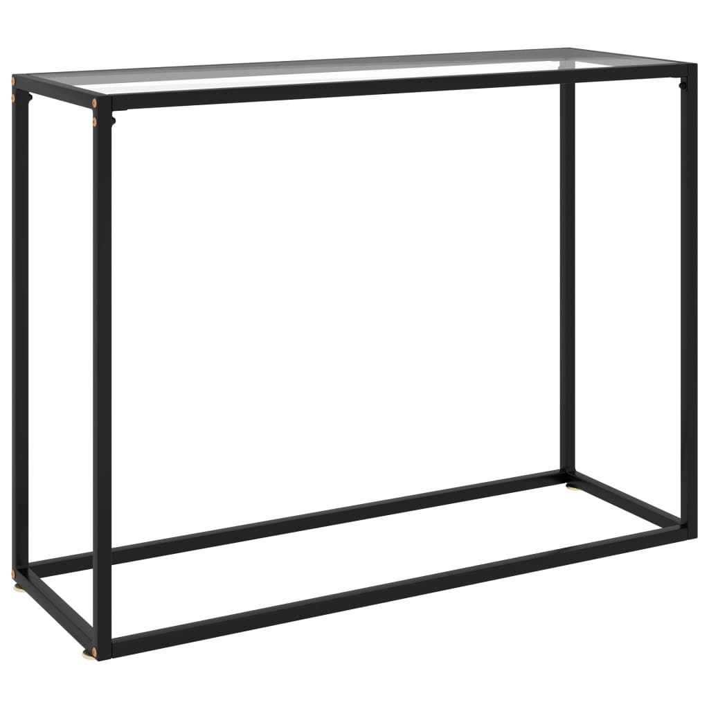 Console Table Transparent Tempered Glass 39.4 x 13.8 x 29.5 in
