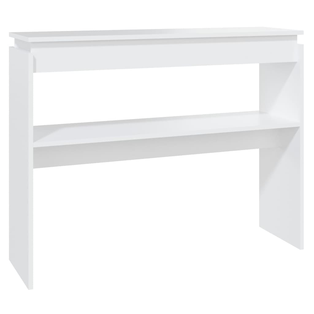 Console Table White Engineered Wood Console Table Rectangular
