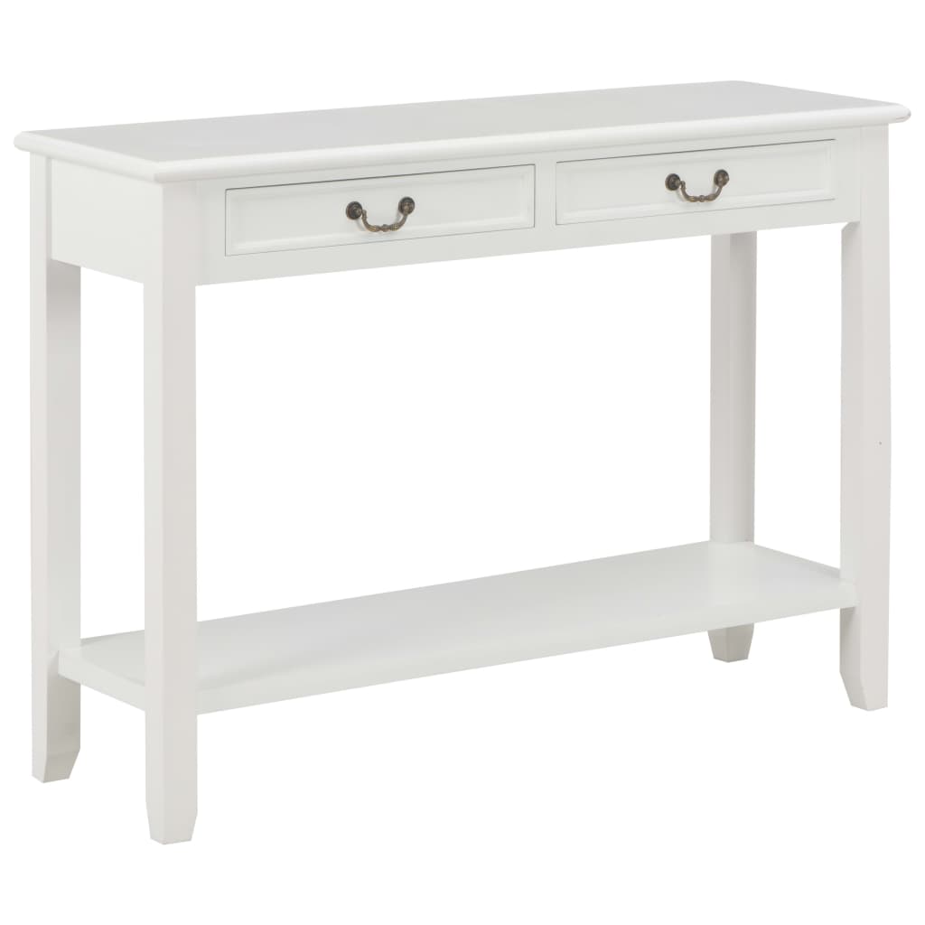 Console Table White MDF 43.3 x 13.8 x 31.5 in Console Table