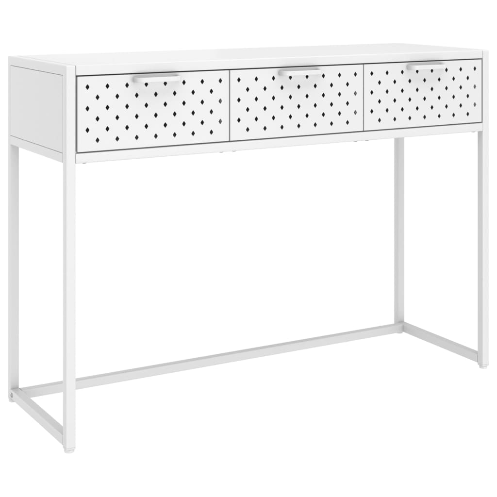 Console Table White Steel Medium Console Table Rectangular