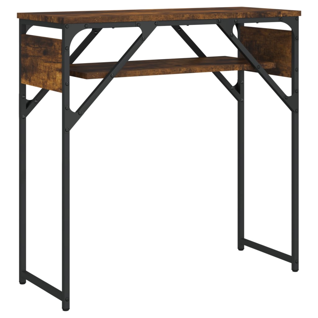 Console Table with Shelf Smoked Oak 29.5"x11.8"x29.5" Engineered Wood