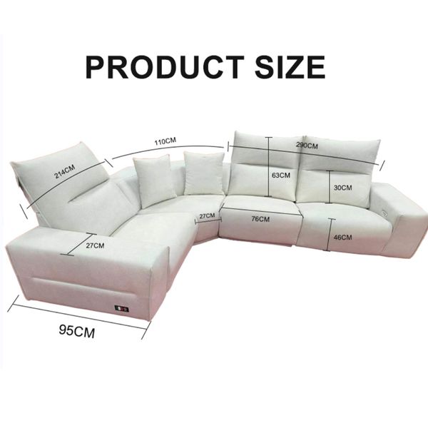 Corner sofa for five, ideal for living and reception areas