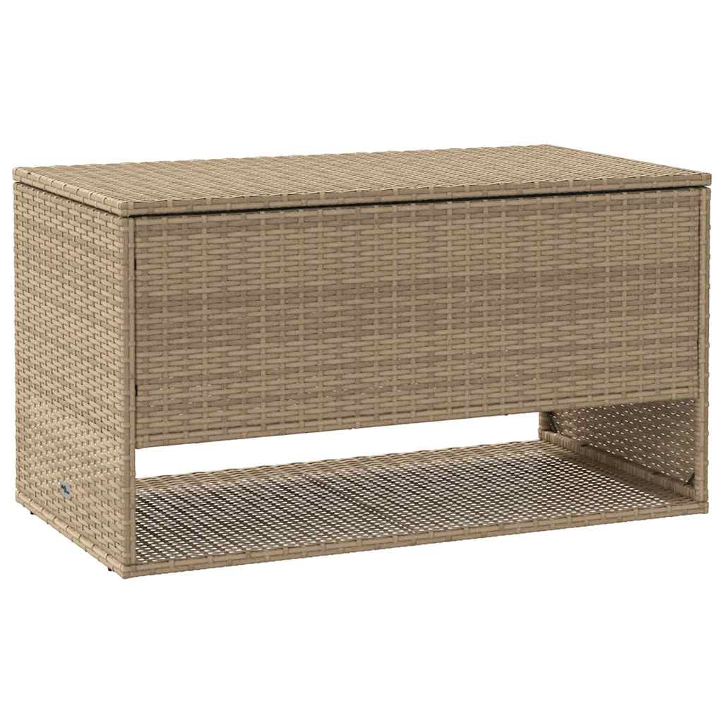 Cushion Box Beige PE rattan, powder-coated steel, polyester Medium