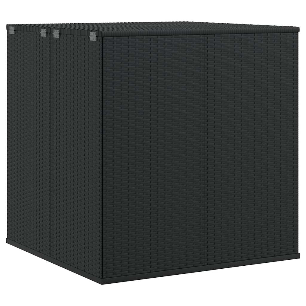 Cushion Box Black PE Rattan 39.4 x 38.4 x 40.9 in Cushion Box