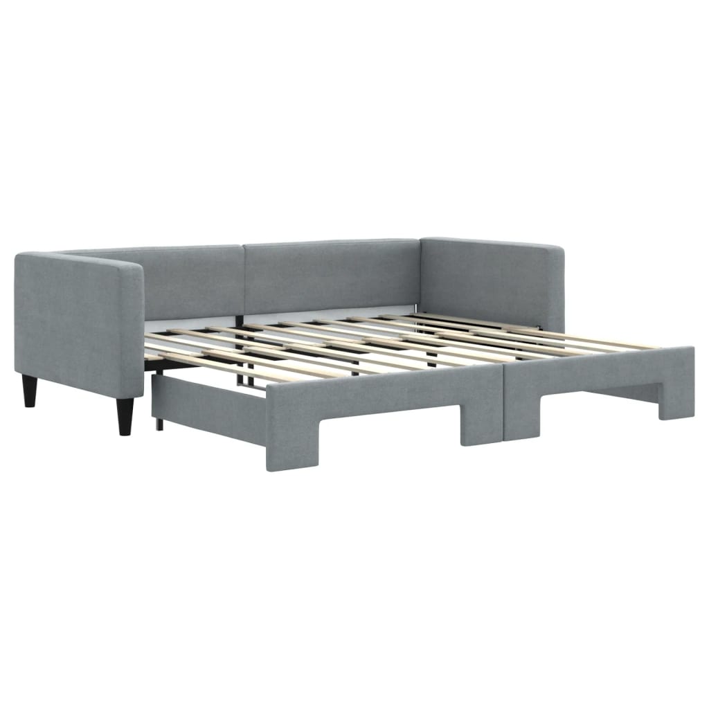 Daybed With Trundle Light Grey