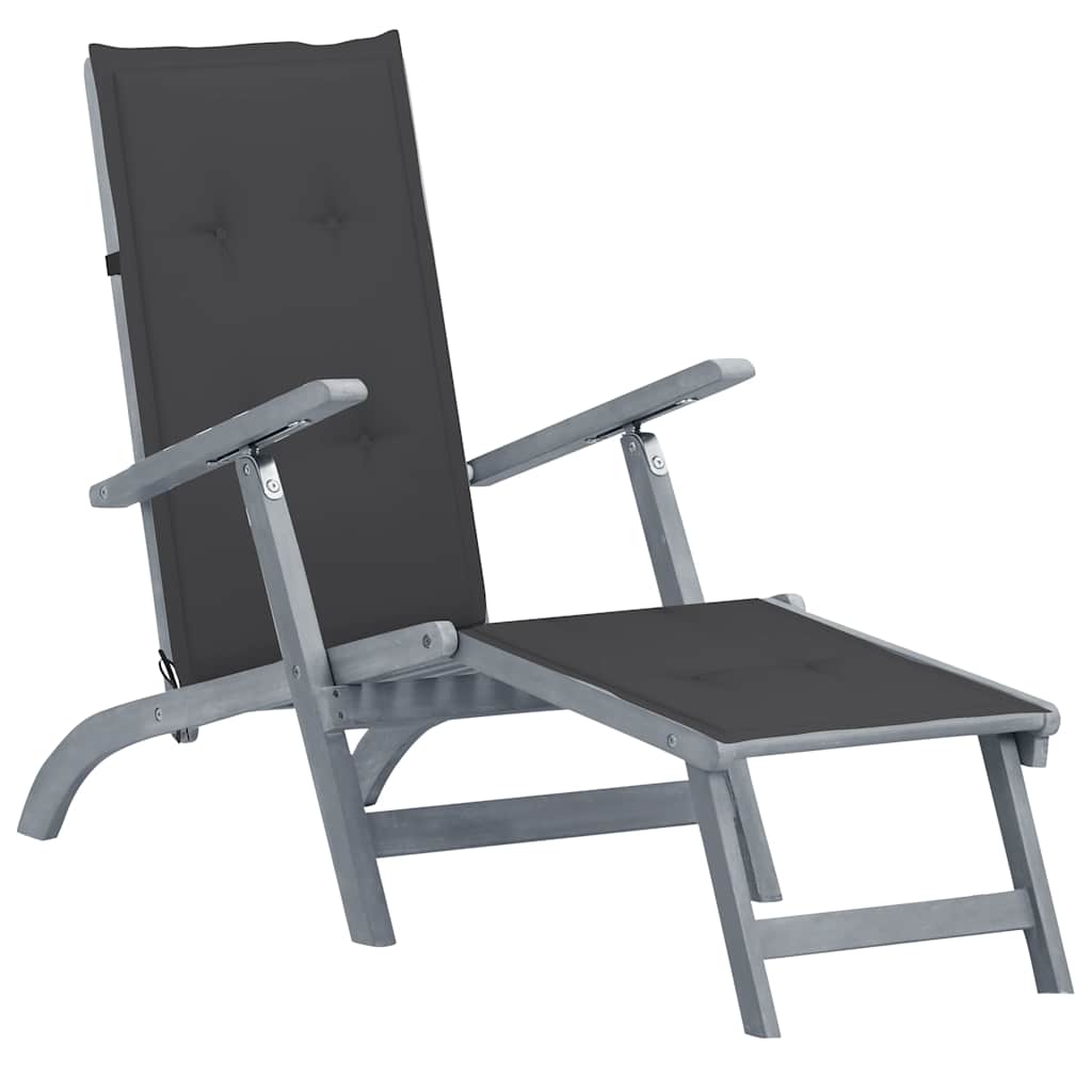 Deck Chair Acacia wood Solid acacia wood, 100% polyester Standard