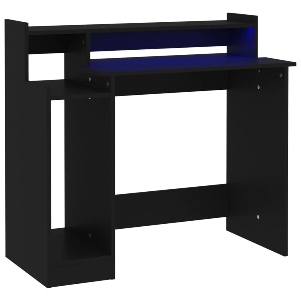 Desk Black Engineered wood 38.2 x 17.7 x 35.4 in Computer Desk