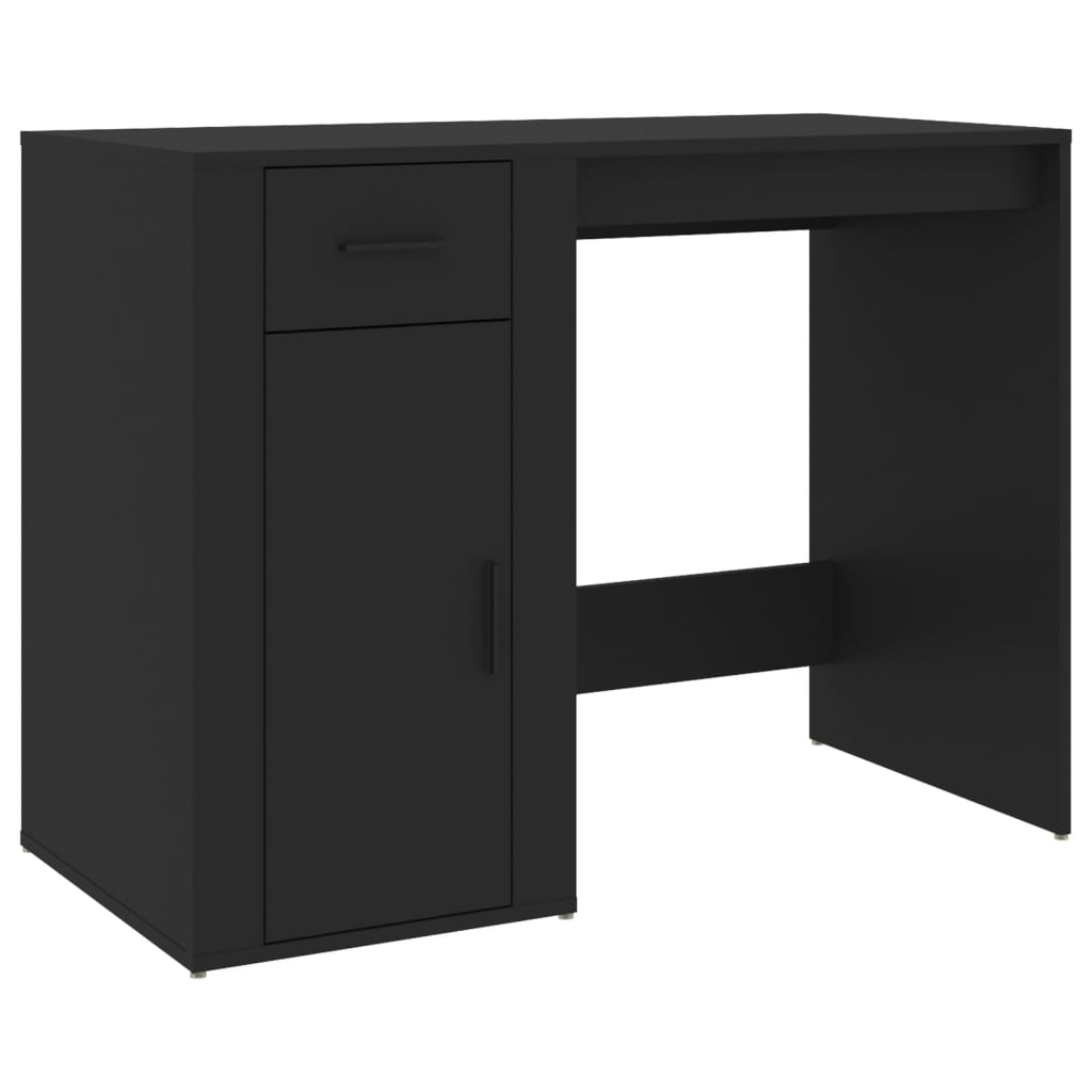 Desk Black Engineered Wood 39.4 x 19.3 x 29.5 in Desk