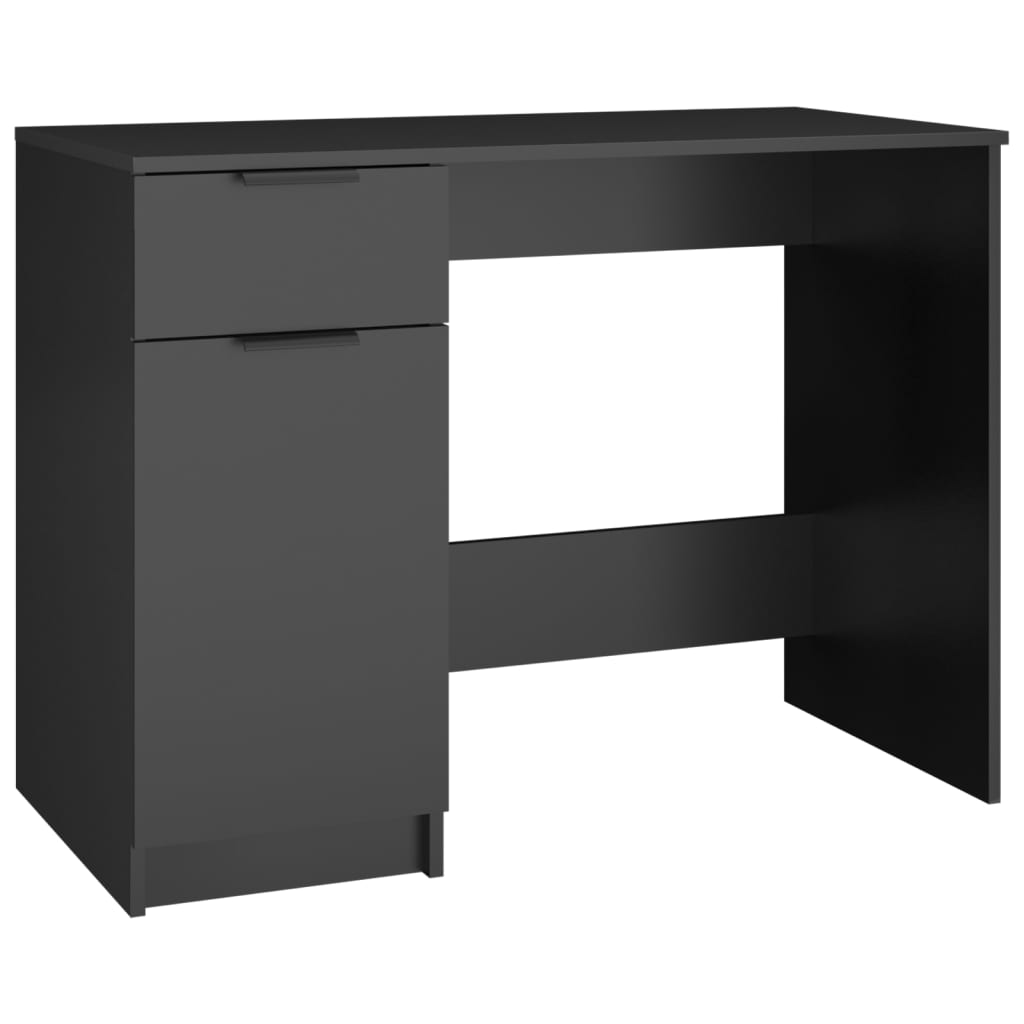 Desk Black Engineered wood 39.4x19.7x29.5 in Desk Rectangular