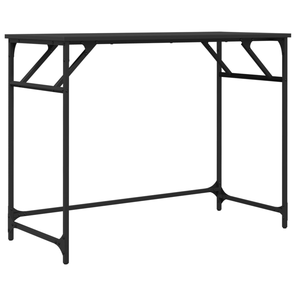 Desk Black Engineered wood, Powder-coated steel