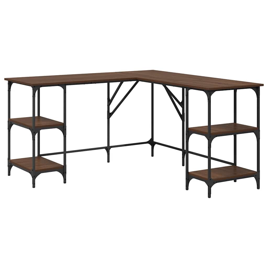 Desk Brown oak Engineered wood Standard Adjustable Feet