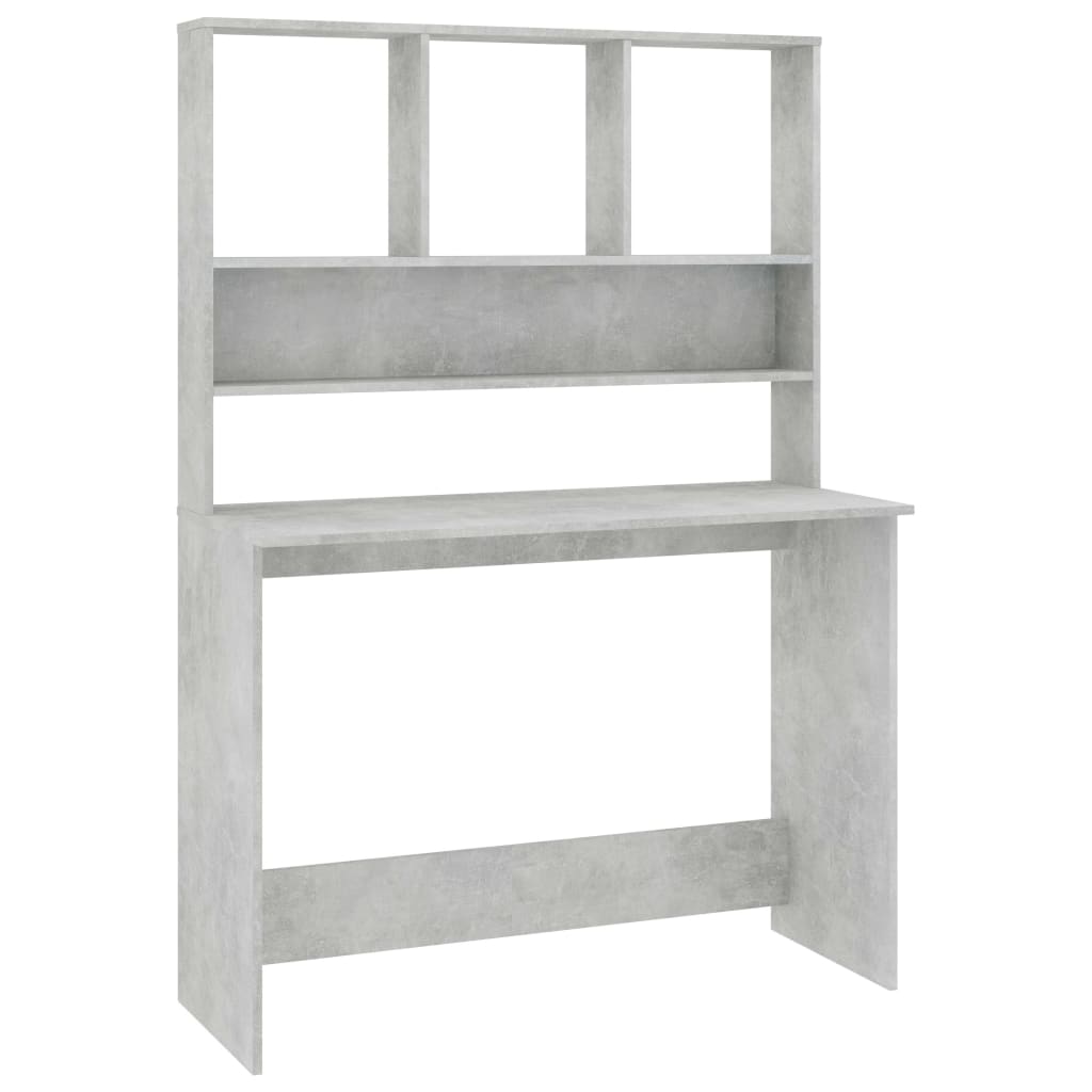 Desk Concrete Grey Engineered wood Compact Desk Rectangular