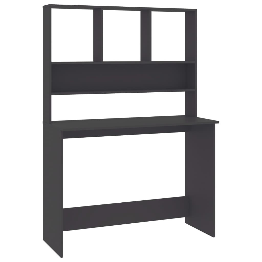 Desk Grey Engineered wood Compact Desk Rectangular Modern