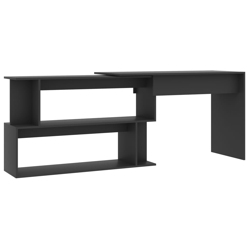 Desk Grey Engineered wood Medium Rotatable Desk Rectangular