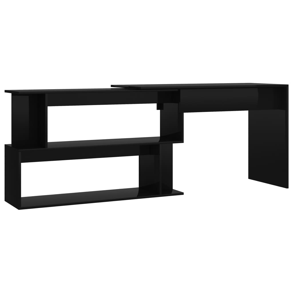 Desk High gloss black Engineered wood Medium Rotating