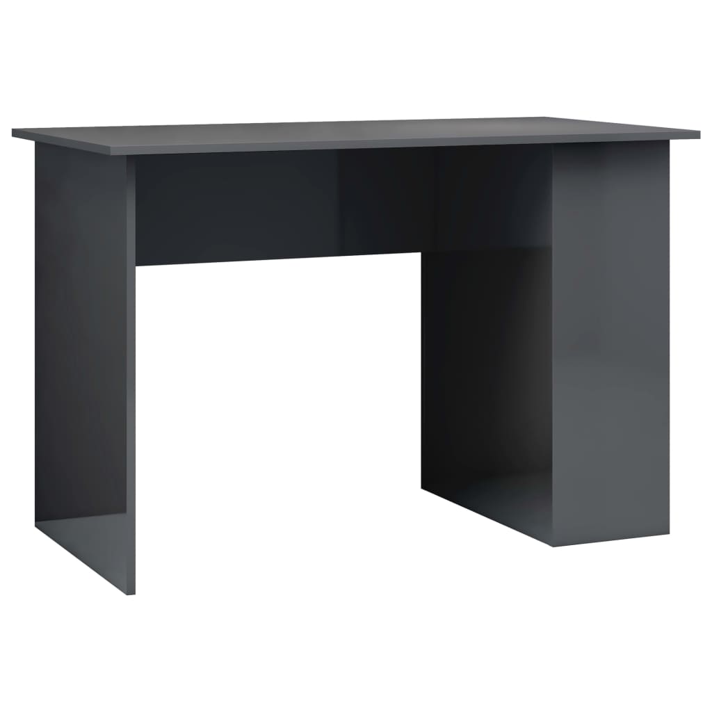 Desk High gloss grey Engineered wood Compact Desk Rectangular