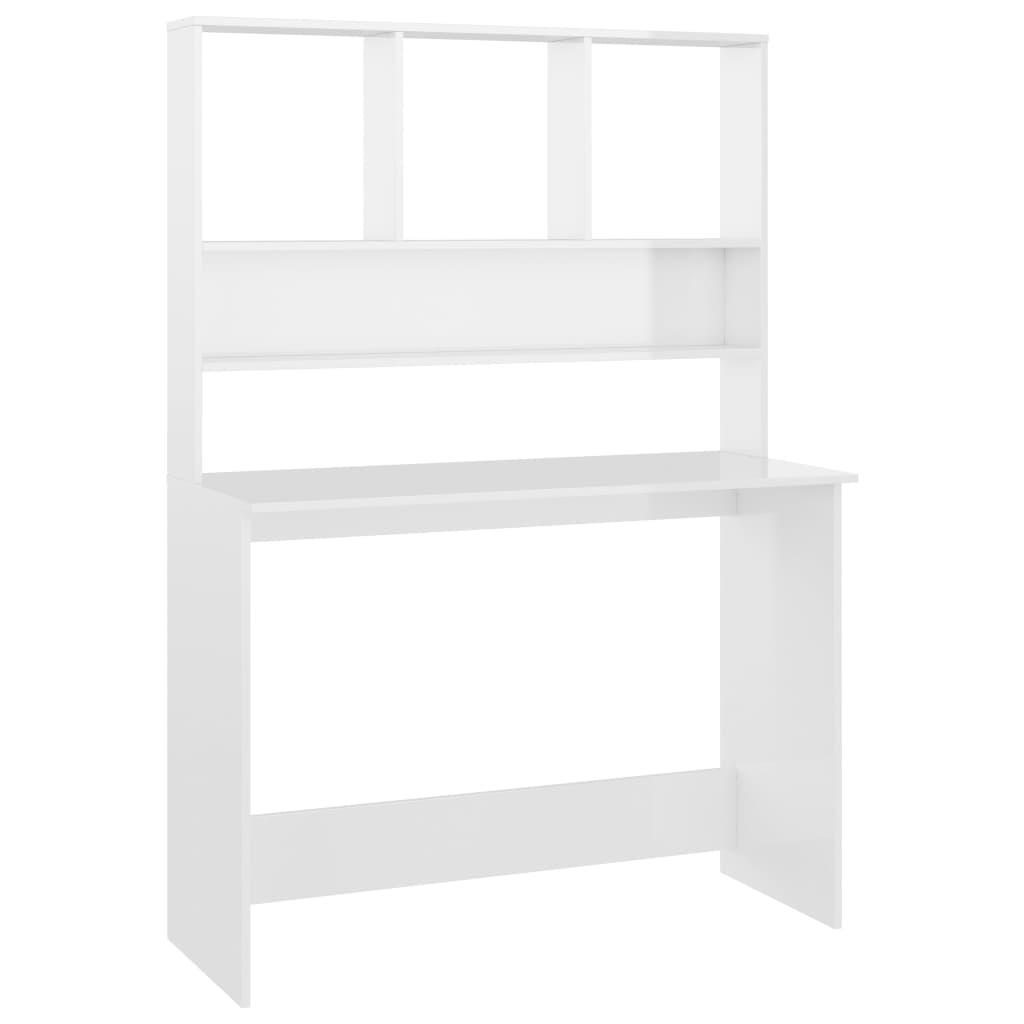 Desk High gloss white Engineered wood Compact Desk Rectangular