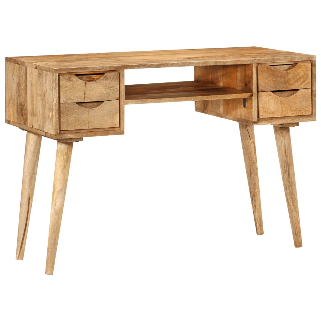 Desk Natural Mango Solid Mango Wood Medium Desk Rectangular