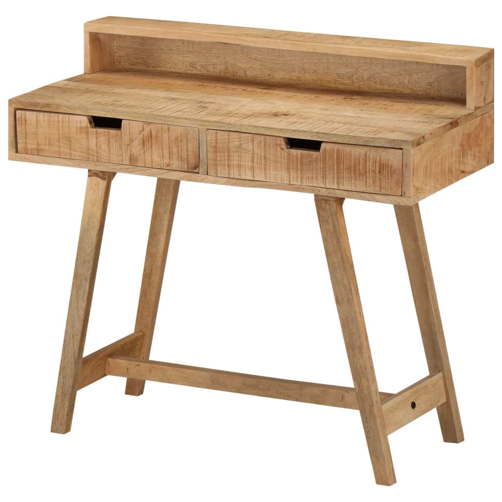 Desk Natural wood Solid rough mango wood Medium Desk