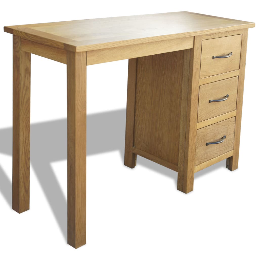 Desk Oak Solid Oak Wood Medium Desk Rectangular Traditional