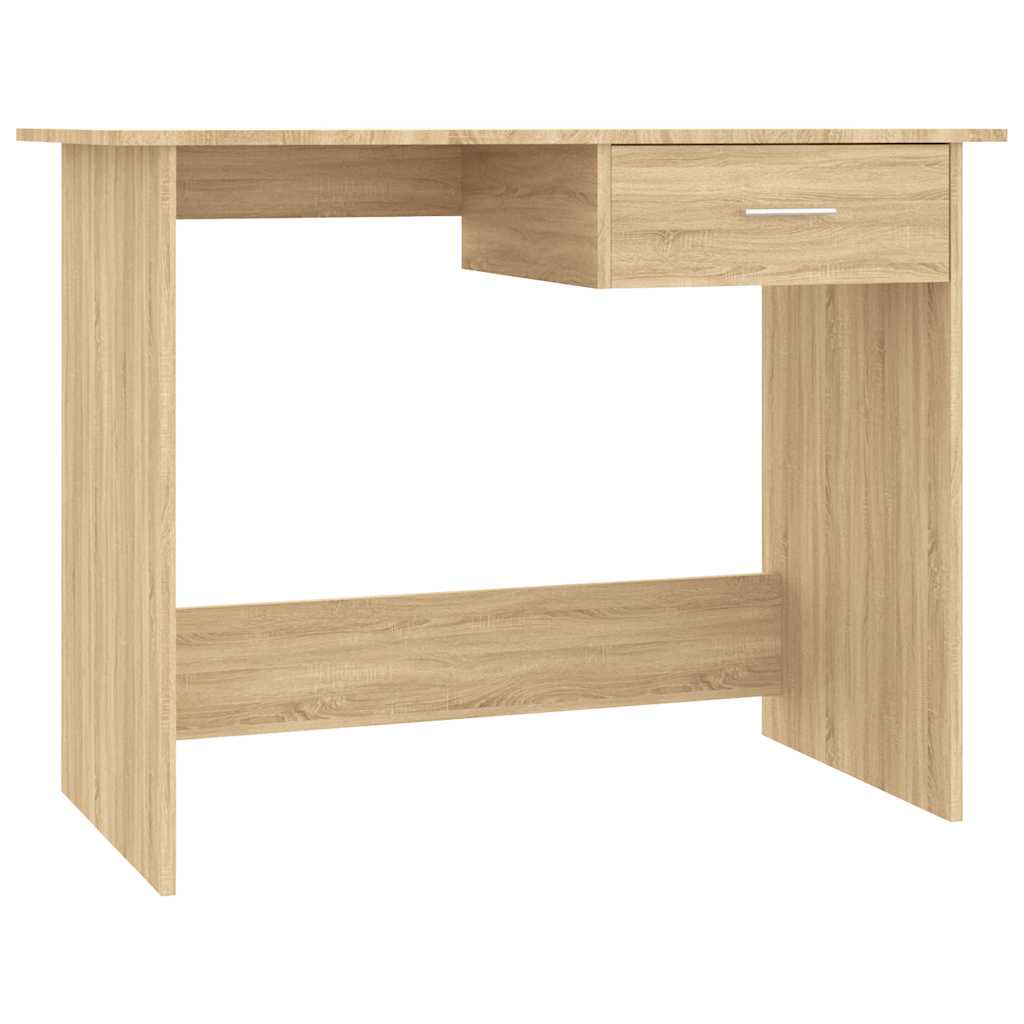 Desk Sonoma Oak Engineered Wood Compact Corner Desk Rectangular