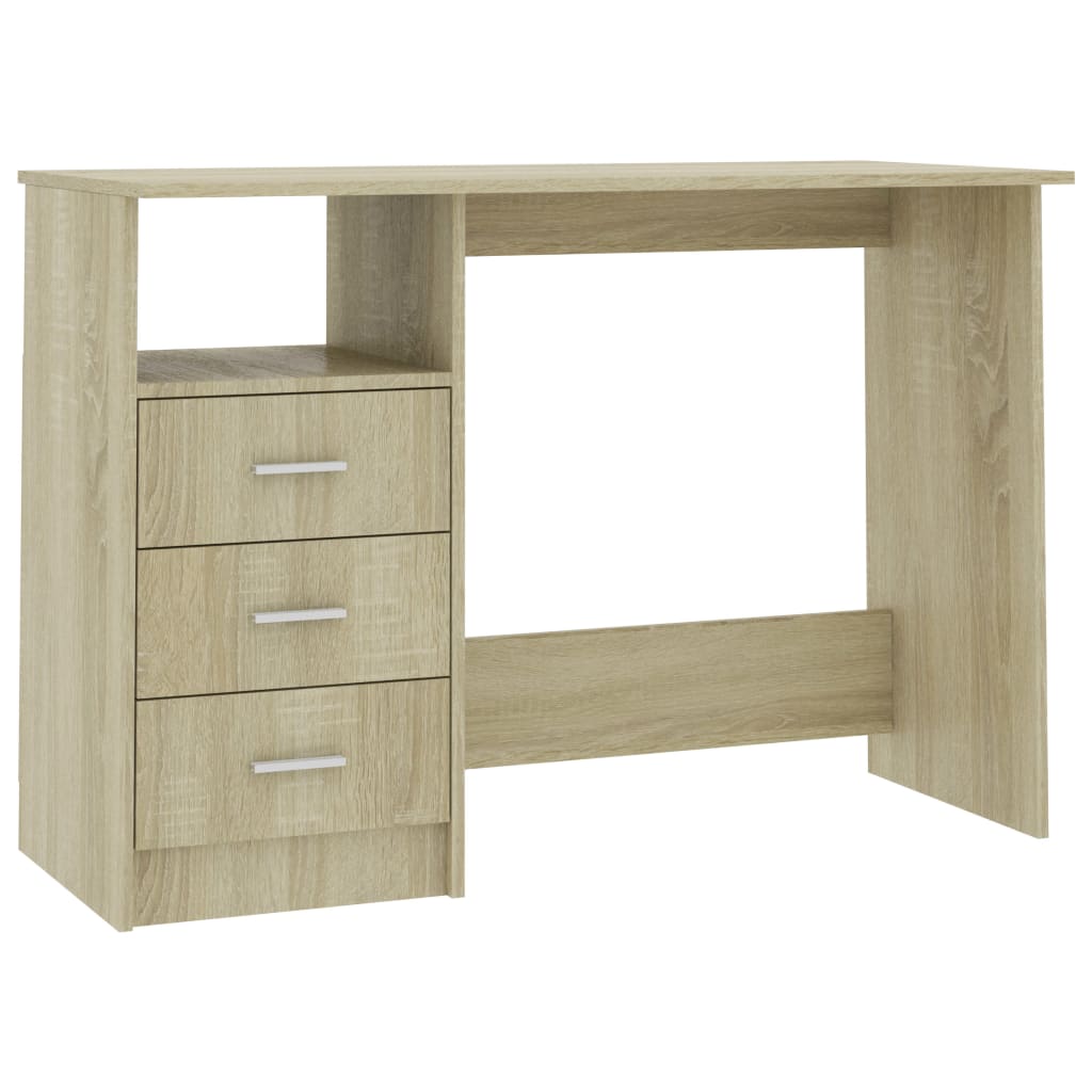 Desk Sonoma Oak Engineered Wood Medium Computer Desk