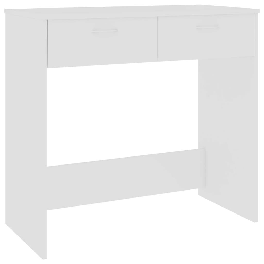 Desk White Engineered wood Compact Desk Rectangular Modern