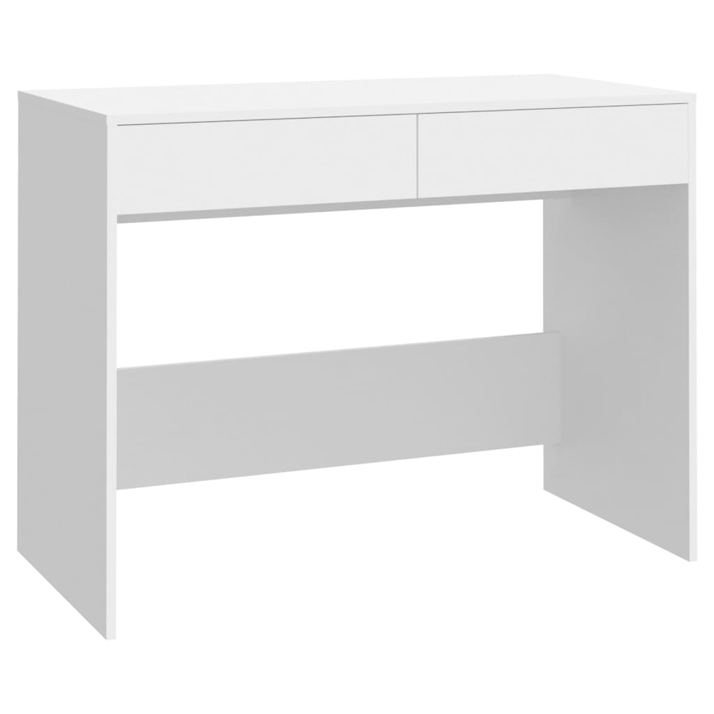 Desk White Engineered wood Standard Computer Desk Rectangular
