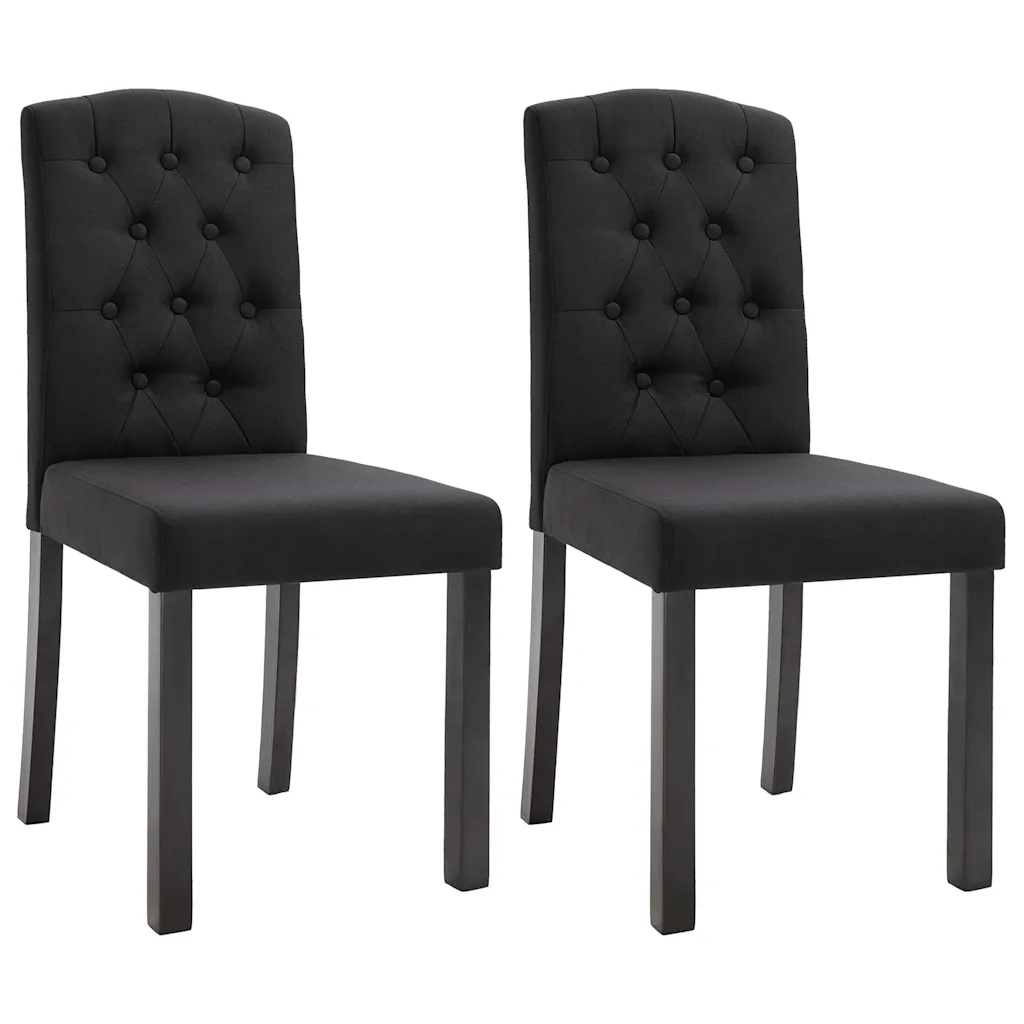 Dining Chair Black 41.9 x 51.6 x 95 cm fabric