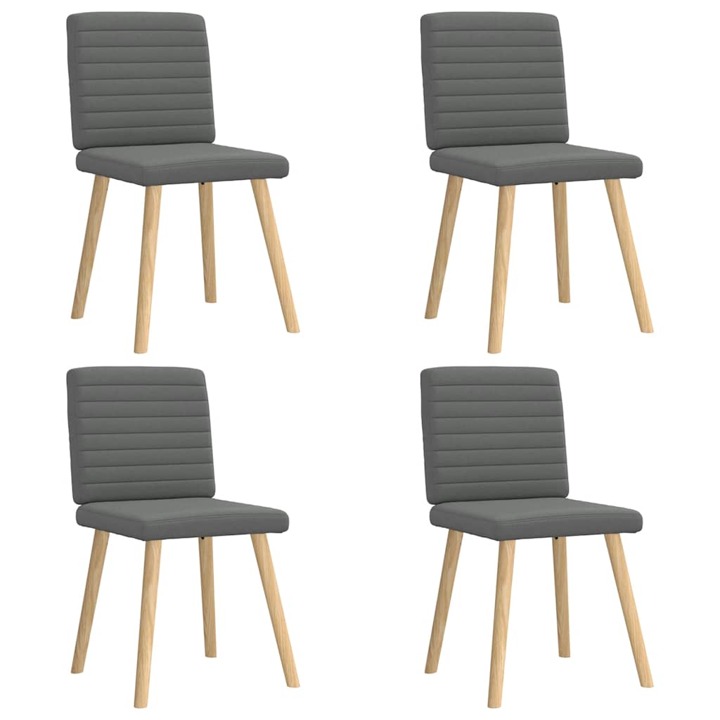Dining Chair Set of 4 Dark Grey
