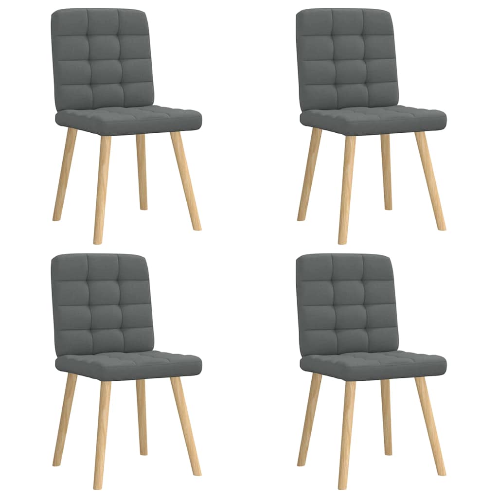 Dining Chair Set of 4 Dark Grey