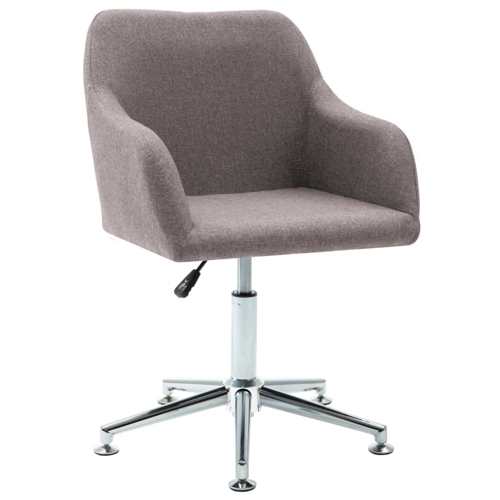 Dining Chair Taupe Fabric Adjustable height suitable for adults