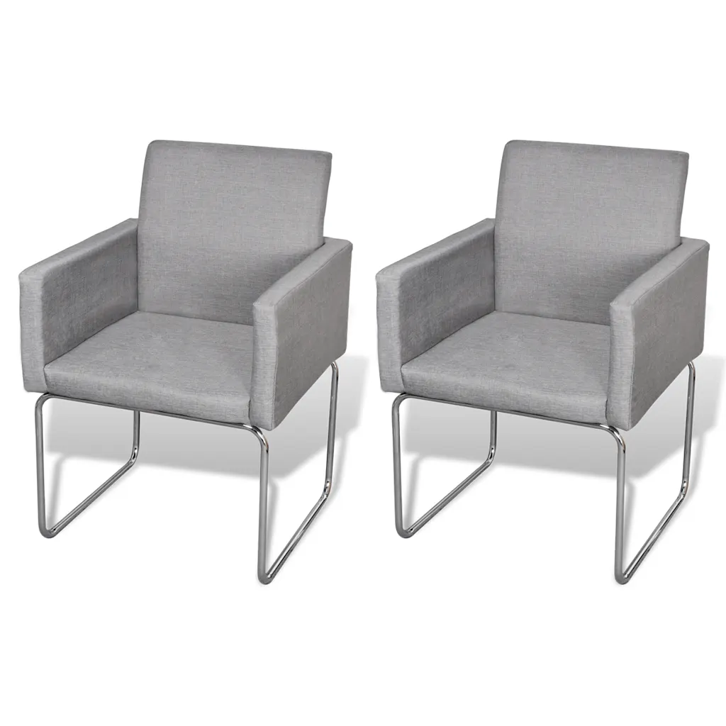 Dining Chairs 2 pcs Gray 58 x 56 x 86 cm fabric