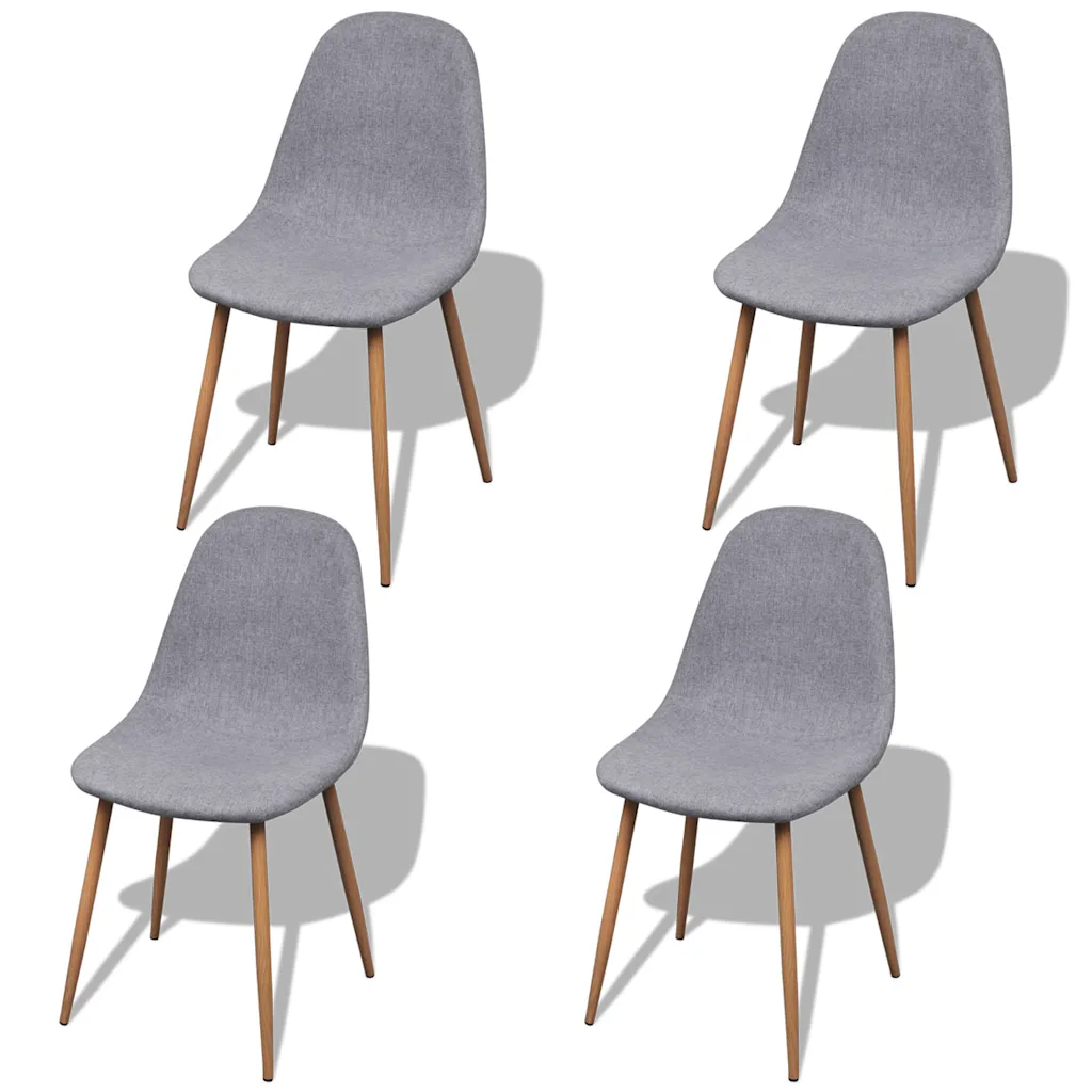 Dining Chairs 4 pcs Gray 46 x 55 x 85 cm fabric