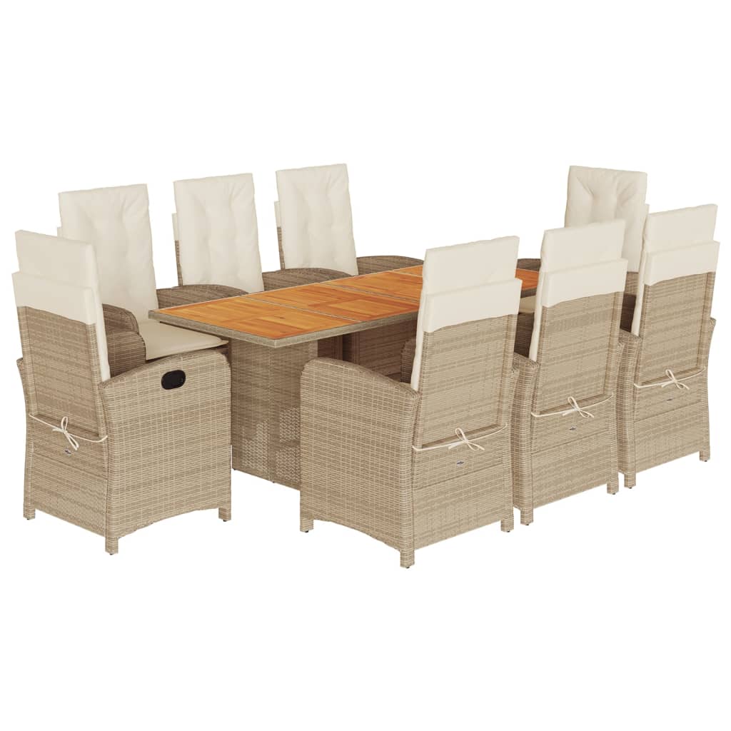 Dining Set Beige, Brown, Cream White