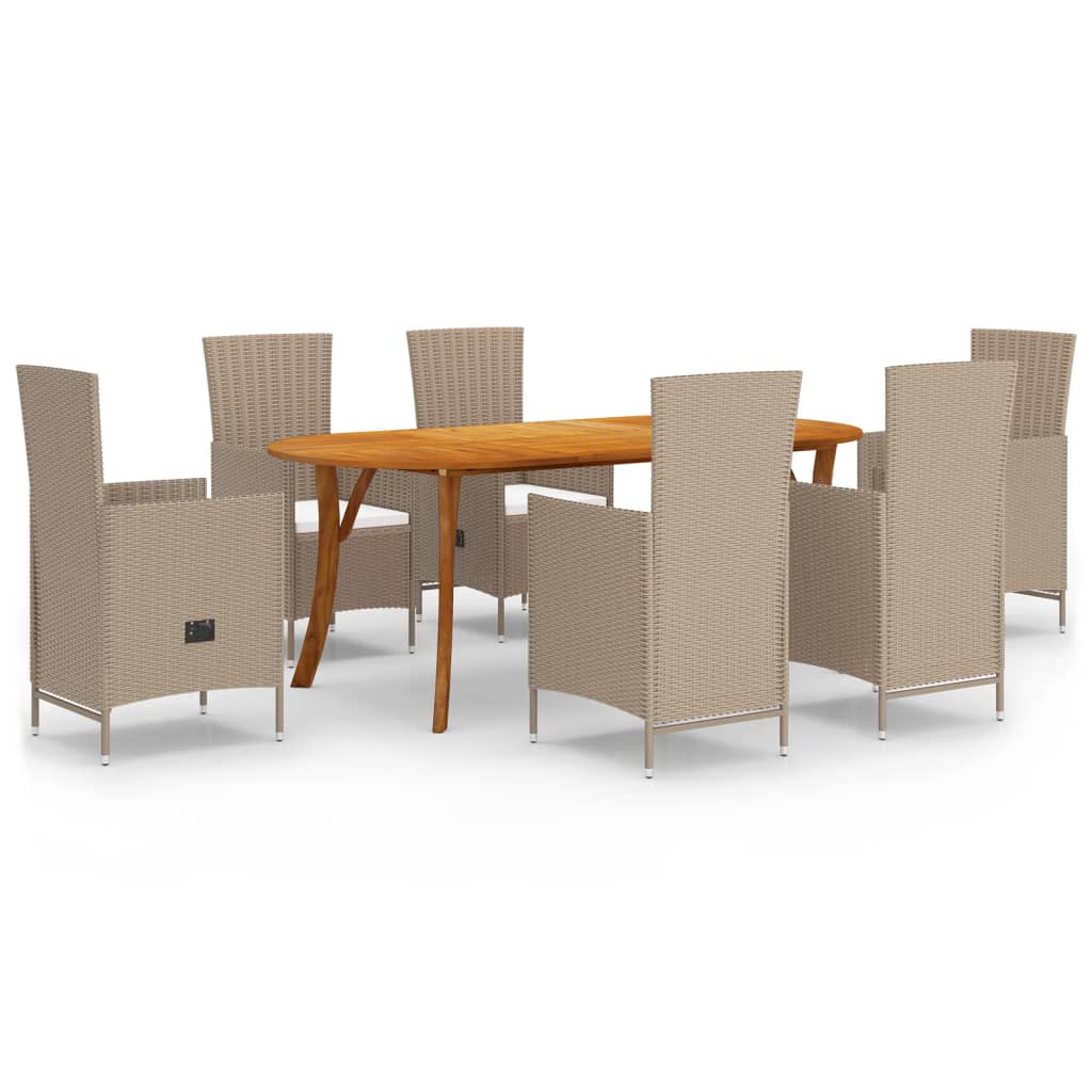 Dining Set Beige, Cream white