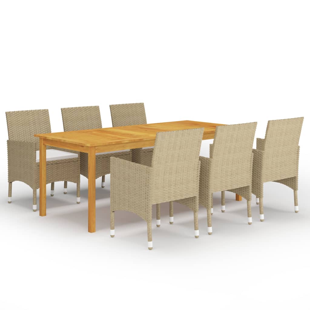 Dining Set Beige, Cream white