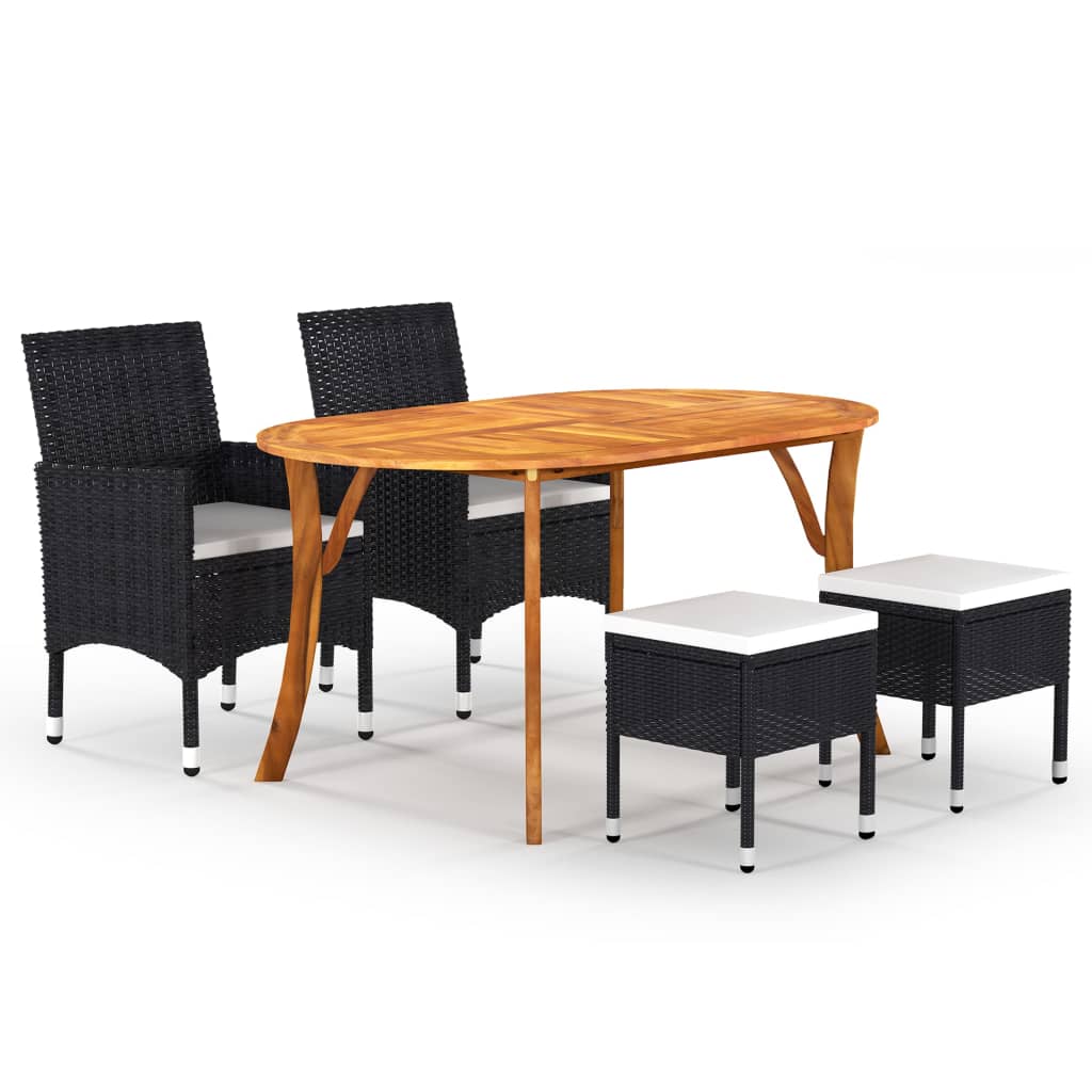 Dining Set Black, Cream White