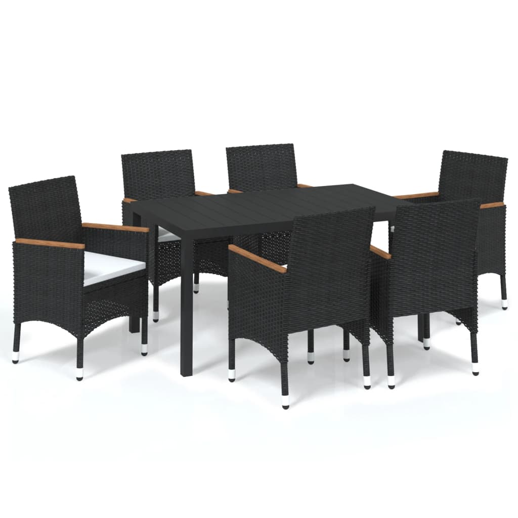 Dining Set Black, Cream White