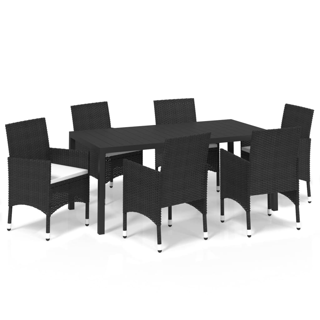 Dining Set Black, Cream White