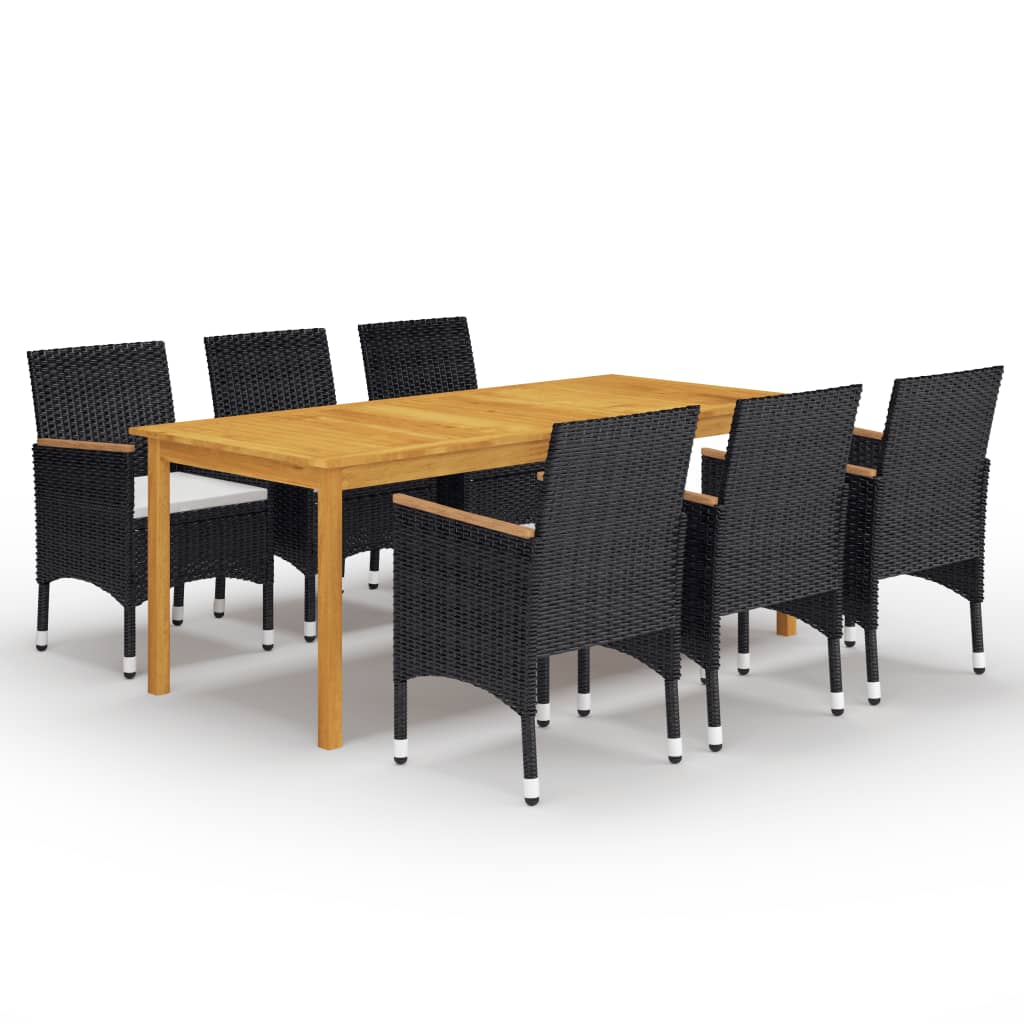 Dining Set Black, Cream White