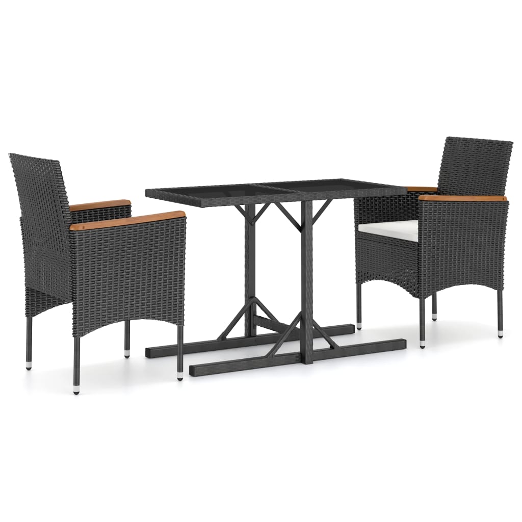 Dining Set Black, Cream White