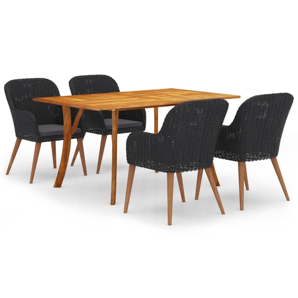 Dining Set Black, Dark grey