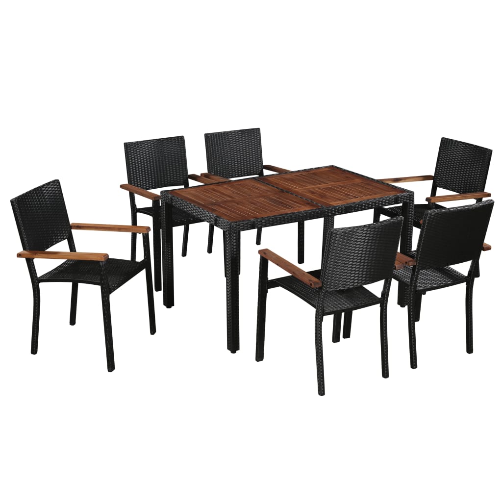 Dining Set Brown and Black
