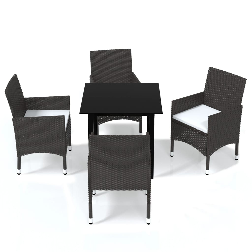 Dining Set Brown, Cream white