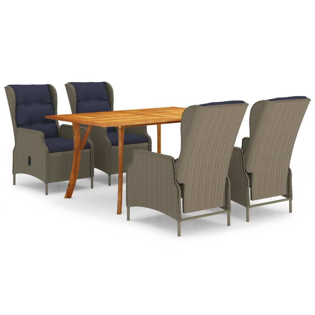 Dining Set Brown Solid Acacia wood Standard Dining Set