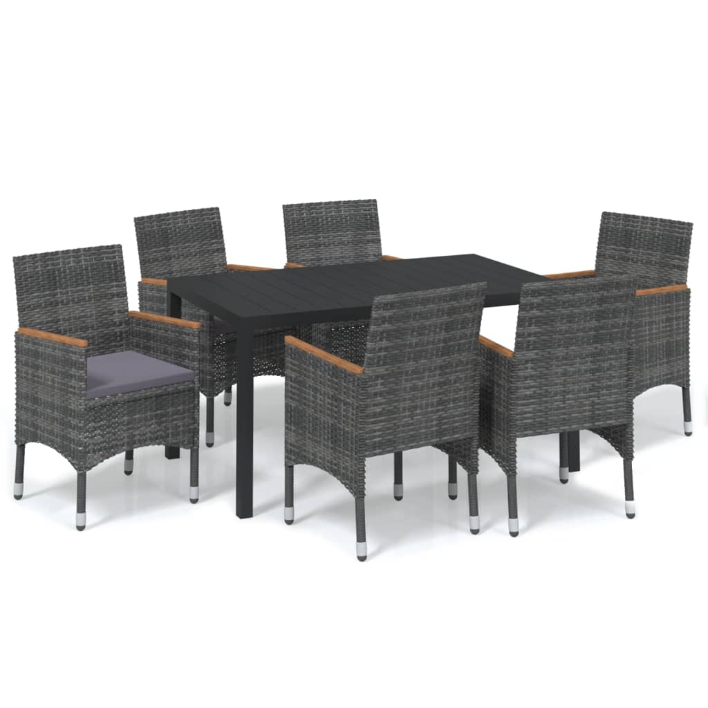 Dining Set Grey, Black, Dark Grey