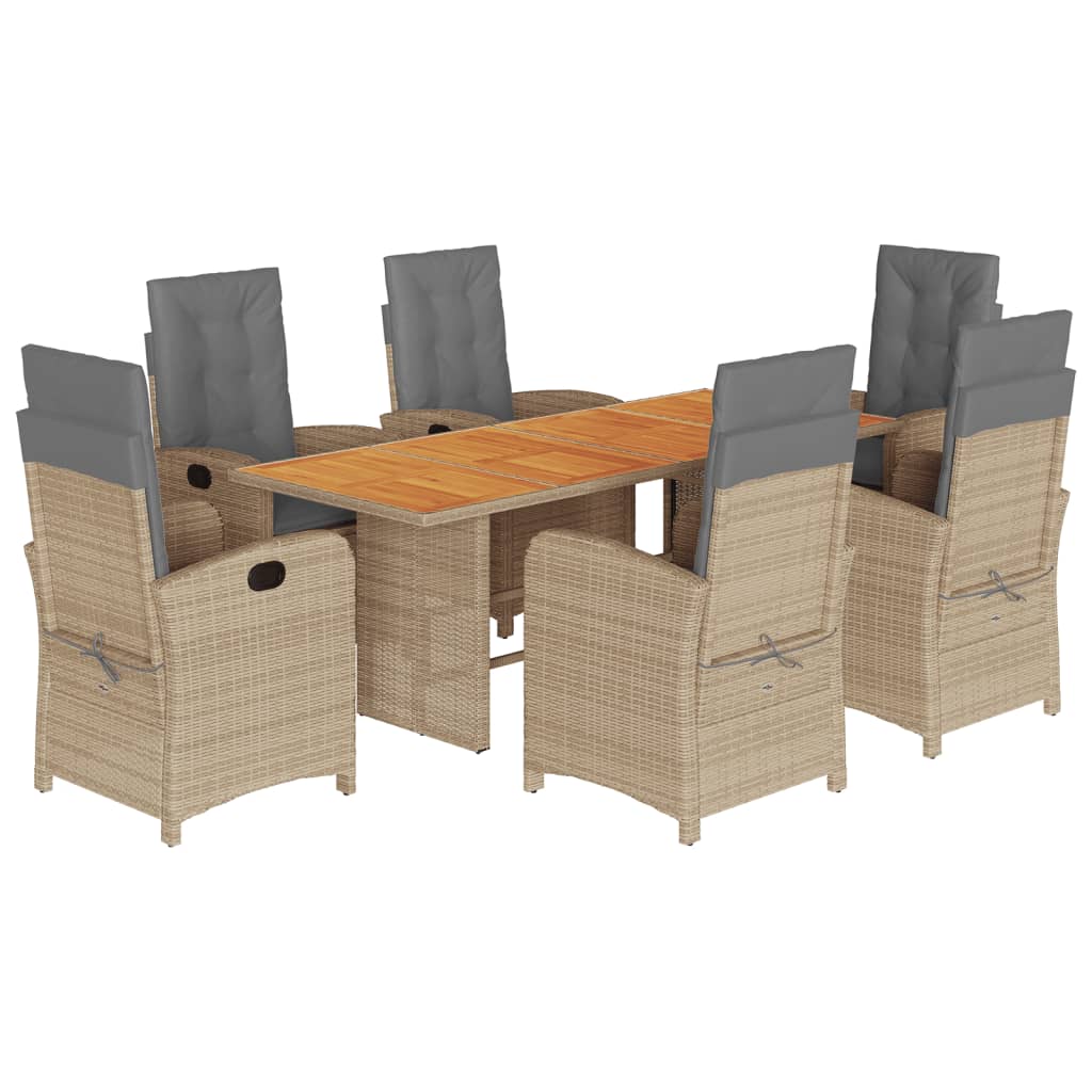 Dining Set Grey, Brown, Navy Blue